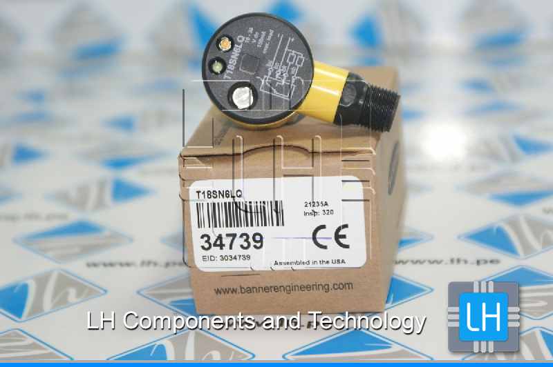 T18SN6LQ             Sensor Fotoelectrico  Retro, 2m, 10-30VDC, NPN, QD, T18 Banner