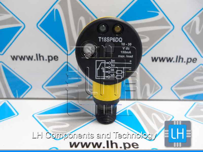 T18SP6DQ       Sensor PNP, detección difusa, fotoeléctrico