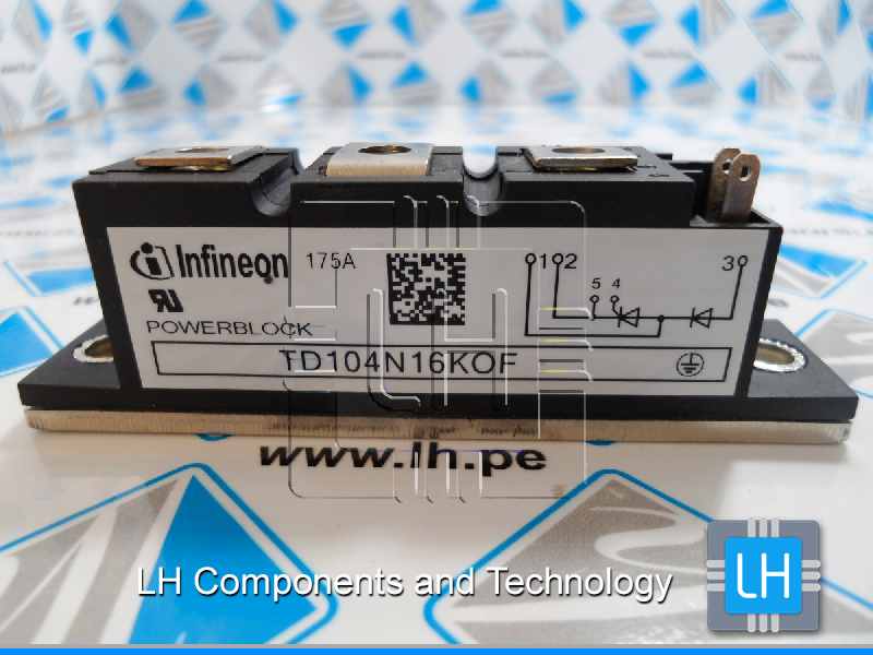 TD104N14KOF     Módulo; doble serial; 1,4kV; 104A; BG-PB60-1; Ufmax:1,62V