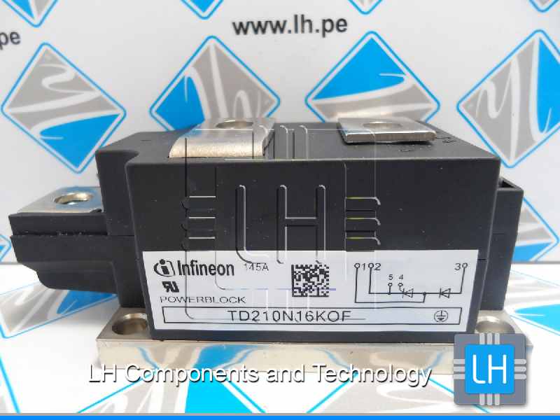 TD210N16KOF         Módulo doble serial; 1,6kV; 210A; BG-PB50-1; Ufmax:1,65V