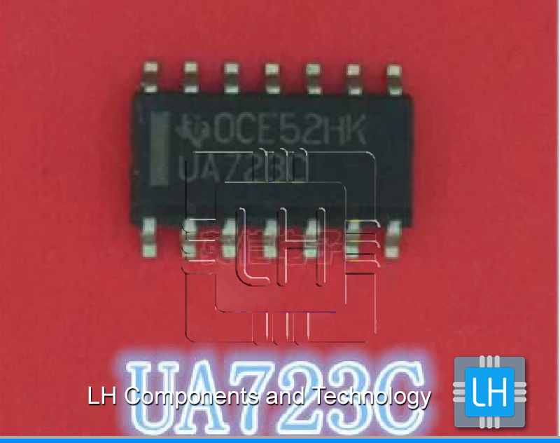 UA723CD          Estabilizador de tensión, regulable, 2-37V, 0.15A, SO14, SMD