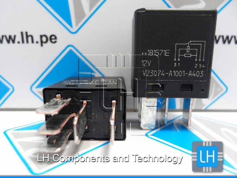 V23074A1001A403 4-1904124-3        Relay electromagnético SPDT, Bobina 12VDC, 20A