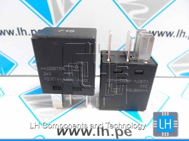 V23074-A1002-A403 3-1393292-8          Relay electromagnético 24VDC, SPDT, 20A, automotriz