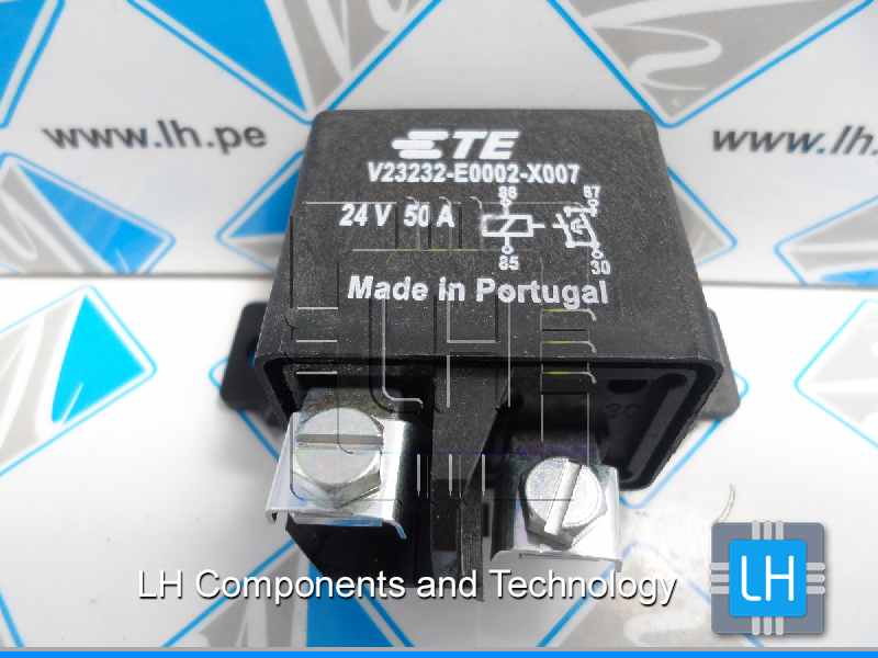 V23232-E0002-X007        Power Relay, Pre-Contact, SPST, 24V, 50A