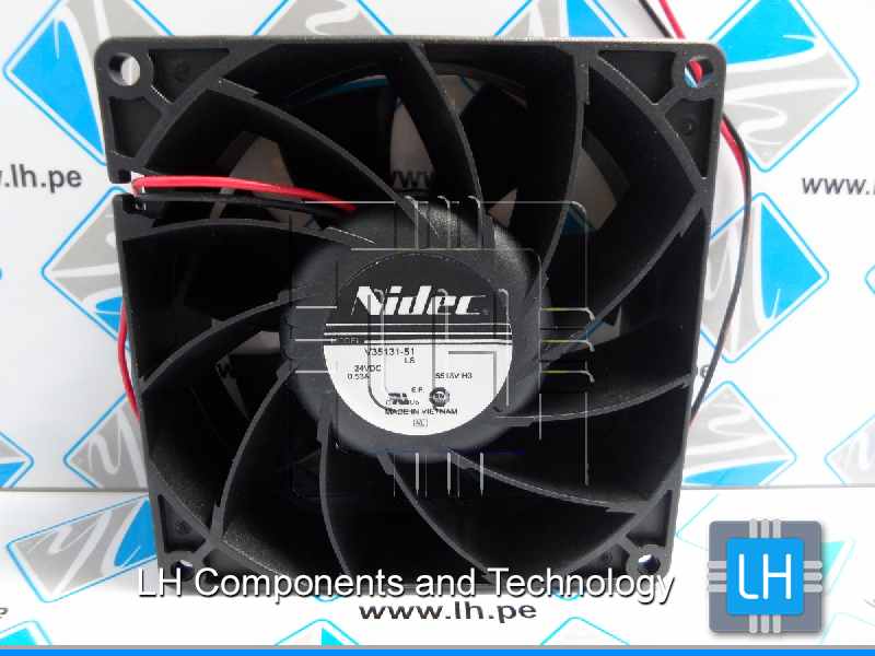 V35131-51      Ventilador 24V 0,53A, 92x92x38mm, 2 cable enfriamiento