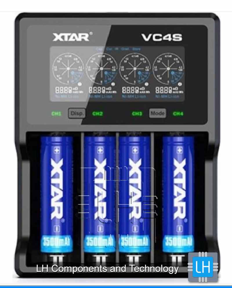 2 VC4S XTAR              Cargador de microprocesador, Li-Ion, Ni-MH, 1.2/3.6/3,7V, 5VDC