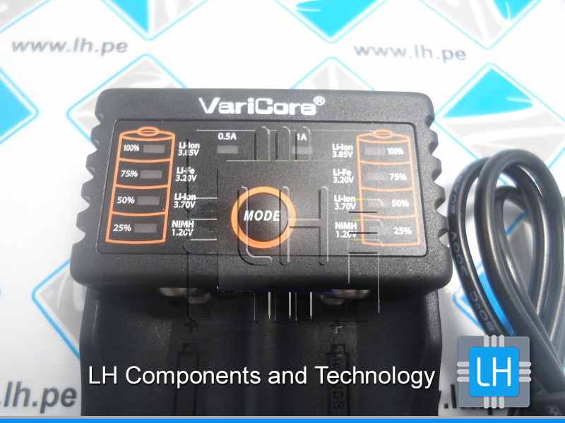 V20i 18650    Cargador para baterías 26650 / 18350 / 17355 / 16340 / 14500 / 10440 / AAA / AA / A / SC /S 1.2V Ni-MH Ni-Cd