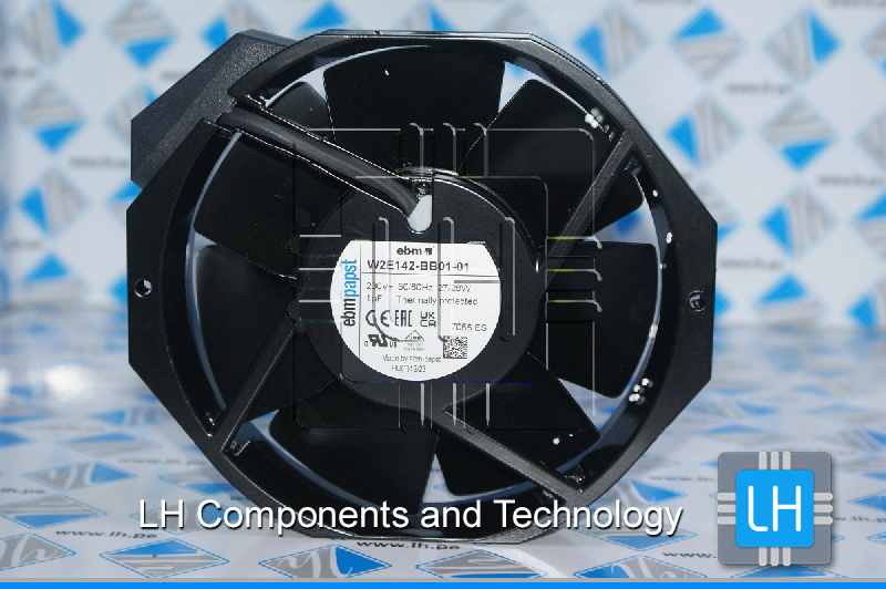 W2E142-BB01-01                Ventilador Tubeaxial  AC, 150x172x38mm, 230VAC, 230CFM, 28W, 57dBA, 3300RPM, Ball Bearing, EBM PAPTS