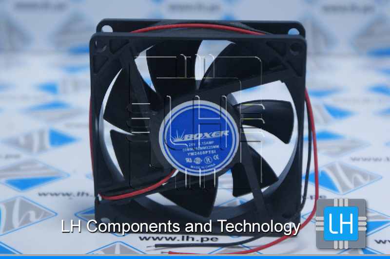 YM2408PTS1               Ventilador de Enfriamiento 24V, 0.18A, con 2 cables, 80x80x25mm