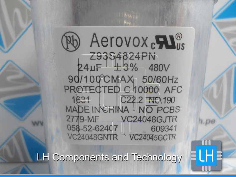 Z93S4824MO7A3 = Z93S4824PN    Capacitor Metalizado 24uF, 480V, 3%