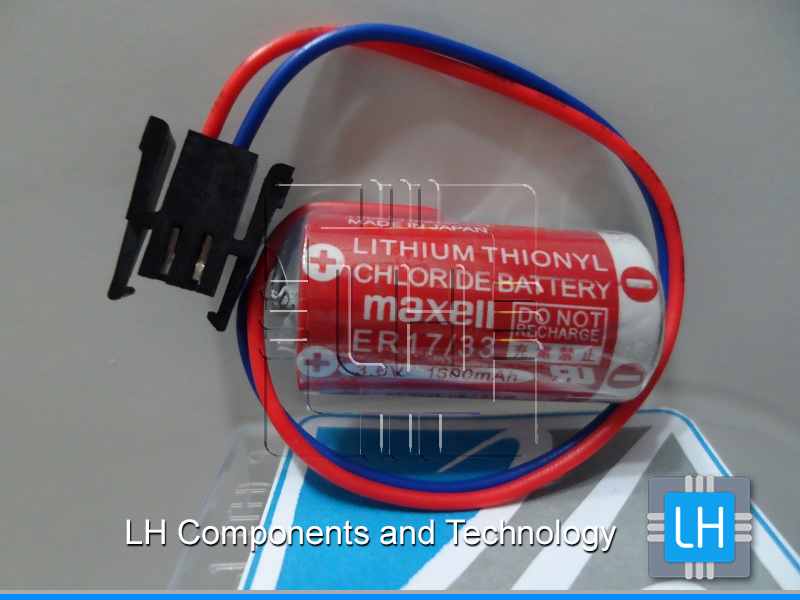 ER17/33+HRS 2.5   Batería Lithium PLC 2/3A 3.6V 1600mAh con cable y conector