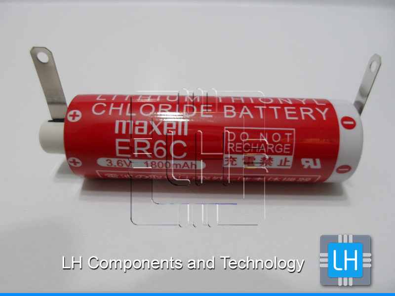 ER6C #2 PC(2)            BATERÍA DE LITIO 3.6V ER6C MAXELL CON TERMINALES PARA SOLDAR