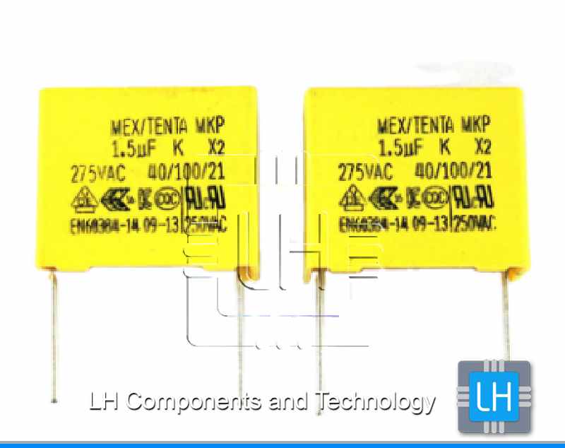 MKP-X2-1U5R22/310           Capacitor polipropileno 1.5uF, 310VAC, 26.3x21.5x12mm