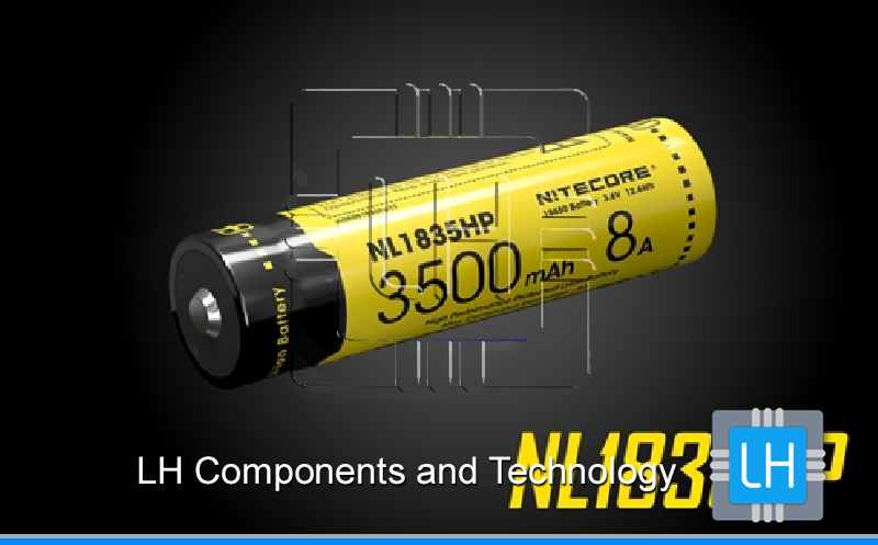 NL1835HP           Batería High Performance, Protected Li-Ion,  3.6V, 3500mAh, 8A